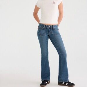 Aeropostale Low-Rise Flare Jean Stretch
